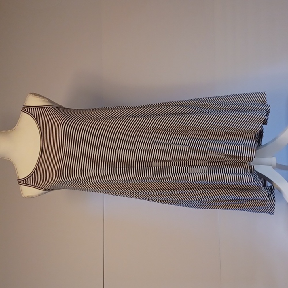 Maurice's Sleeveless Summer Dress Black and White Stripe - Size S